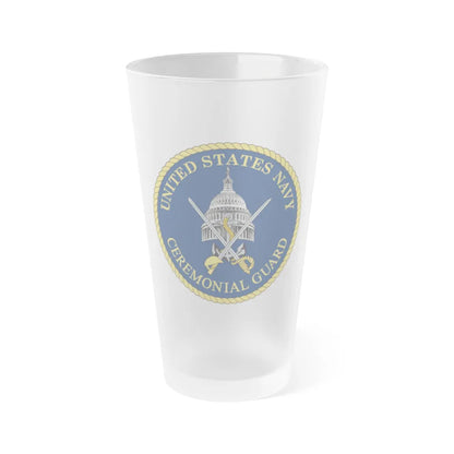 Ceremonial Guard (U.S. Navy) Frosted Pint Glass 16oz-Go Mug Yourself