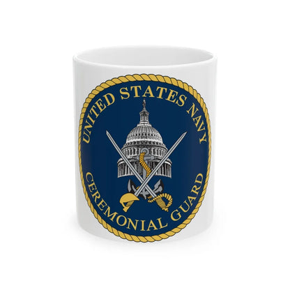 Ceremonial Guard (U.S. Navy) White Coffee Mug-11oz-Go Mug Yourself