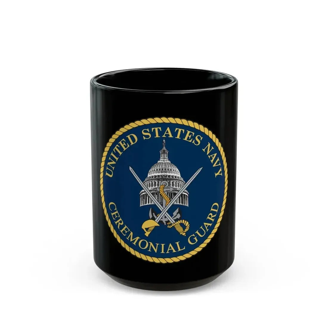 Ceremonial Guard (U.S. Navy) Black Coffee Mug 15oz - Go Mug Yourself