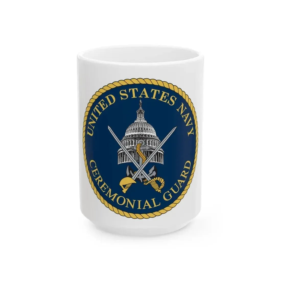 Ceremonial Guard (U.S. Navy) White Coffee Mug 15oz - Go Mug Yourself