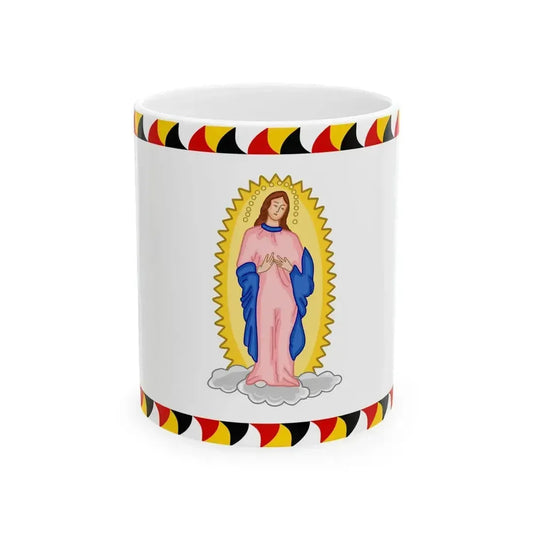 Cerimonial Flag of the Gardebataillon and Standard of the Common Army Reverse (Austria) White Coffee Mug 11oz - Go Mug Yourself