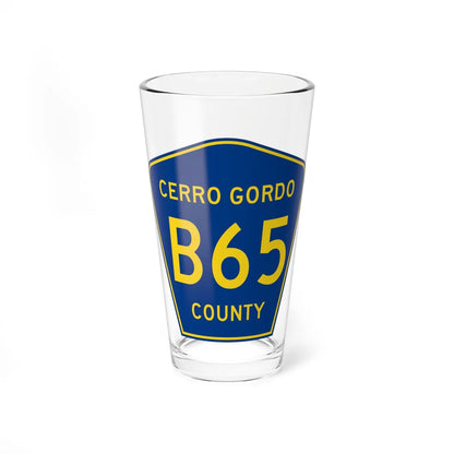 Cerro Gordo County Route B65 IA (Iowa) (Road Sign) Pint Glass 16oz 16oz - Go Mug Yourself