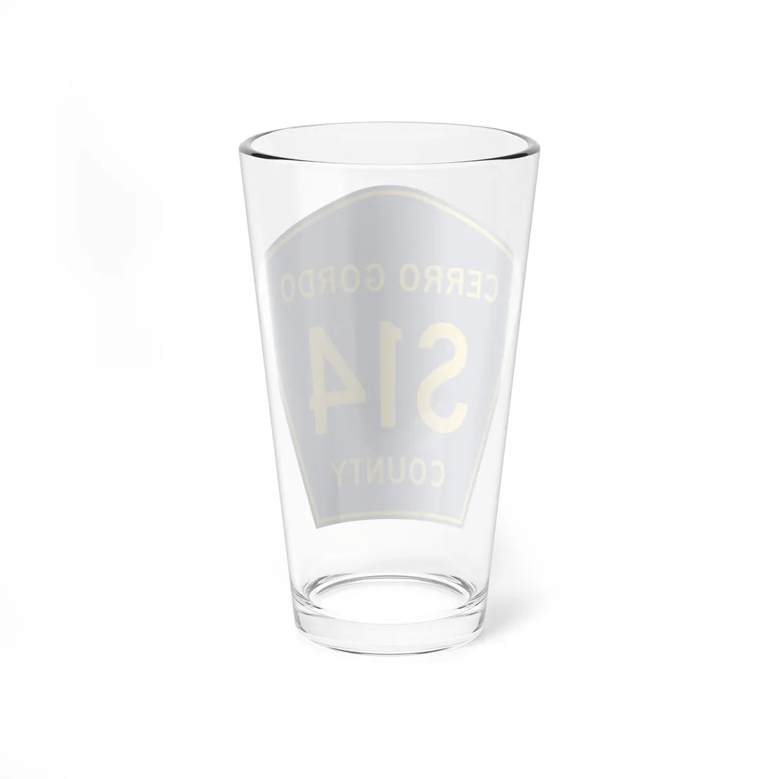 Cerro Gordo County Route S14 IA (Iowa) (Road Sign) Pint Glass 16oz - Go Mug Yourself