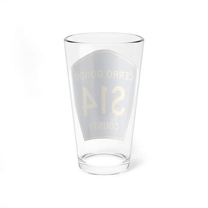Cerro Gordo County Route S14 IA (Iowa) (Road Sign) Pint Glass 16oz - Go Mug Yourself