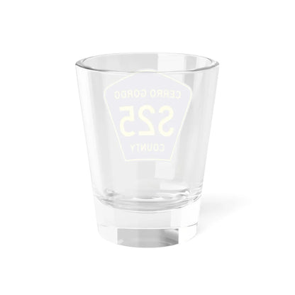 Cerro Gordo County Route S25 IA (Iowa) (Road Sign) Shot Glass 1.5oz - Go Mug Yourself