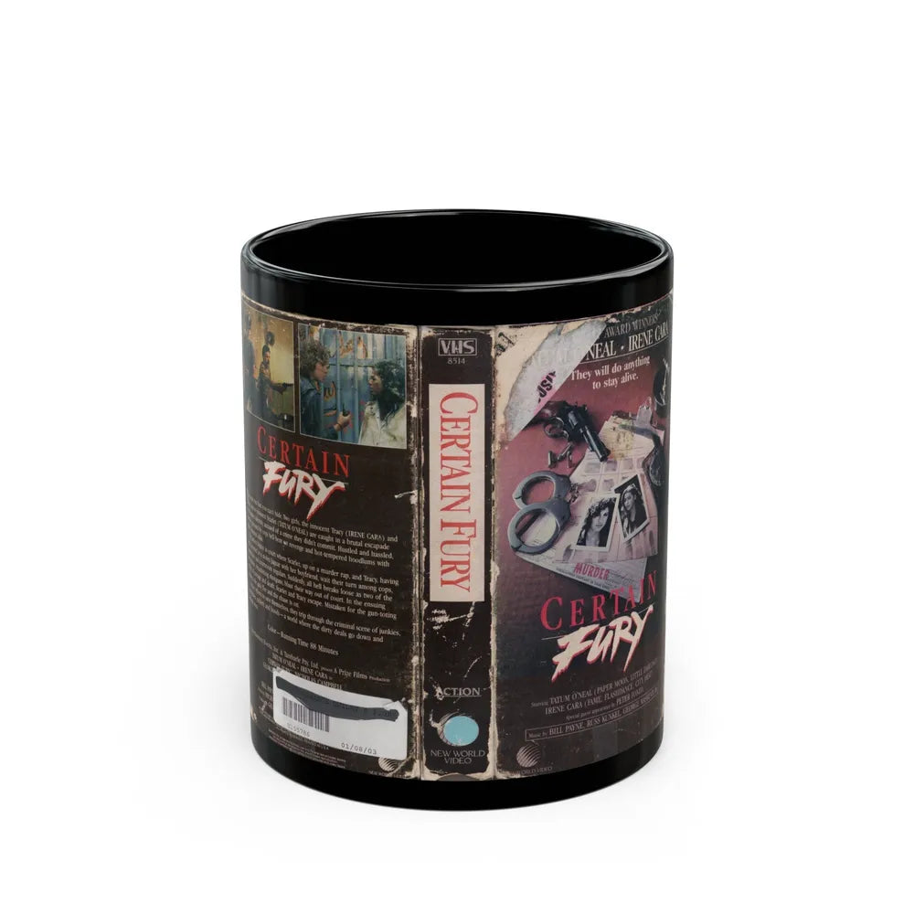 CERTAIN FURY (VHS COVER) - Black Coffee Mug-11oz-Go Mug Yourself