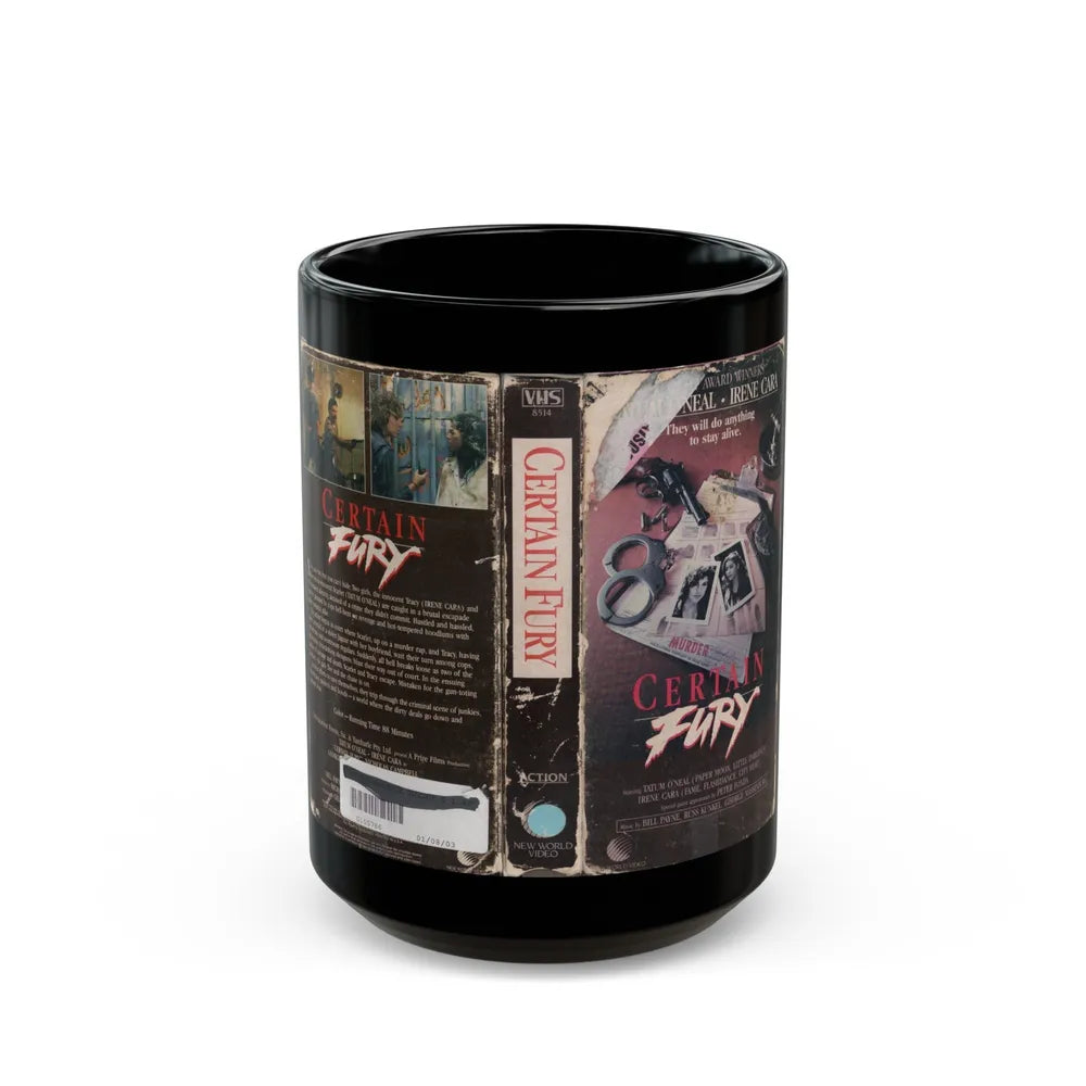 CERTAIN FURY (VHS COVER) - Black Coffee Mug-15oz-Go Mug Yourself