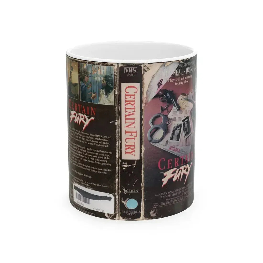 CERTAIN FURY (VHS COVER) - White Coffee Mug 11oz - Go Mug Yourself