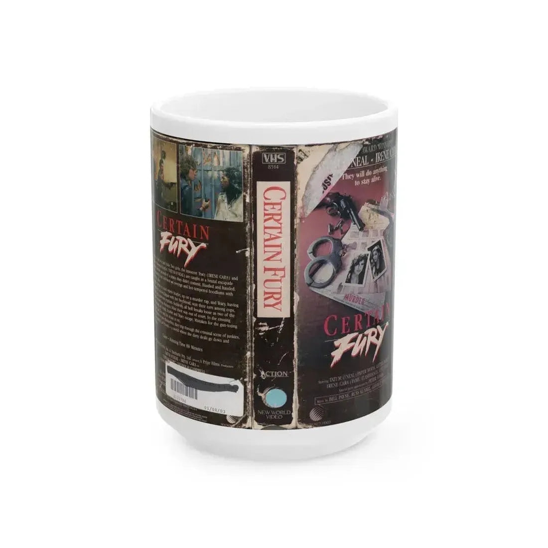 CERTAIN FURY (VHS COVER) - White Coffee Mug 15oz - Go Mug Yourself