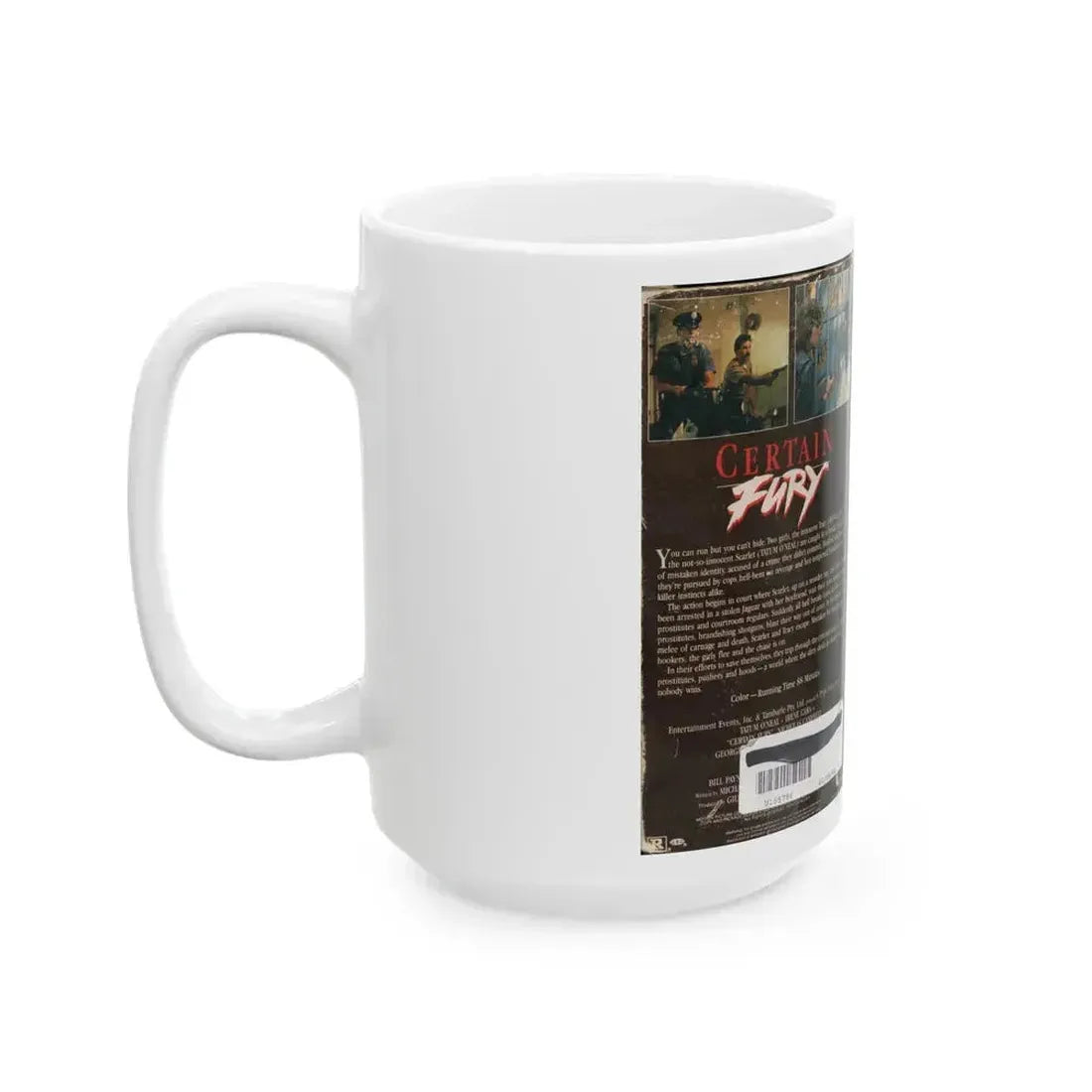 CERTAIN FURY (VHS COVER) - White Coffee Mug - Go Mug Yourself