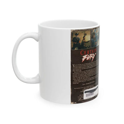 CERTAIN FURY (VHS COVER) - White Coffee Mug-Go Mug Yourself