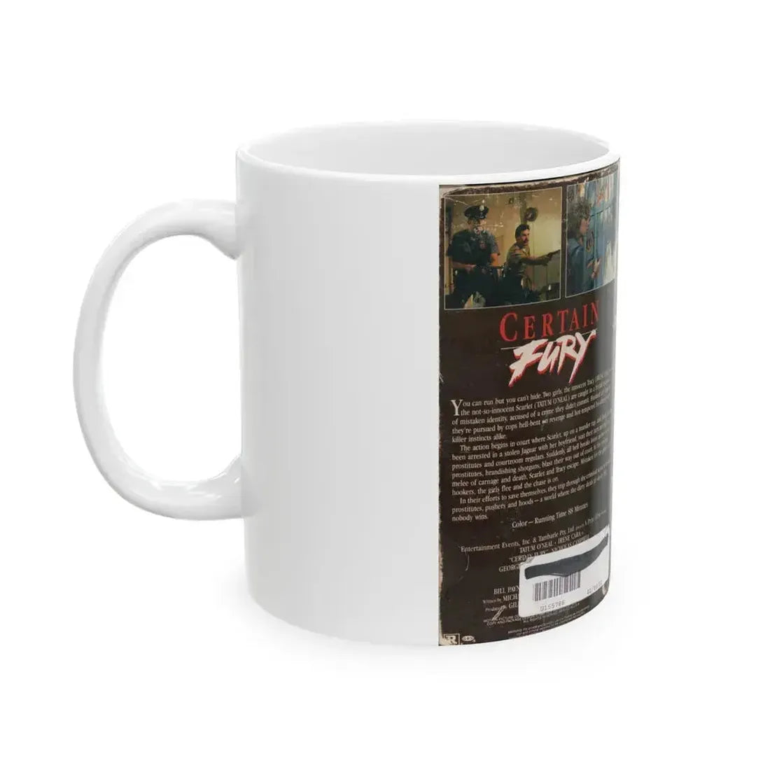 CERTAIN FURY (VHS COVER) - White Coffee Mug - Go Mug Yourself