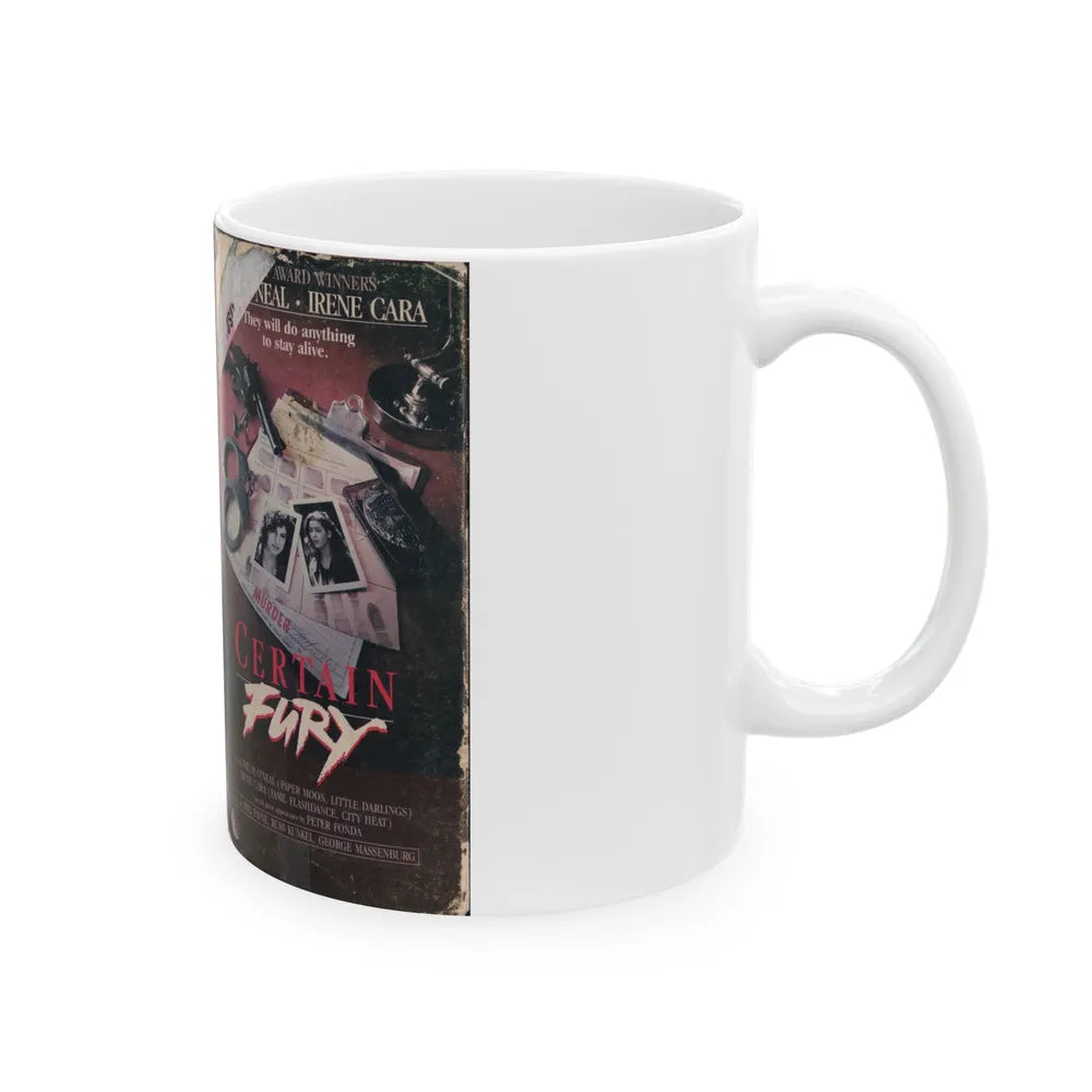 CERTAIN FURY (VHS COVER) - White Coffee Mug-Go Mug Yourself