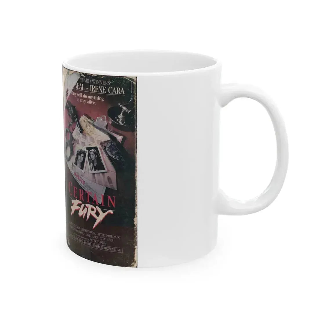 CERTAIN FURY (VHS COVER) - White Coffee Mug - Go Mug Yourself
