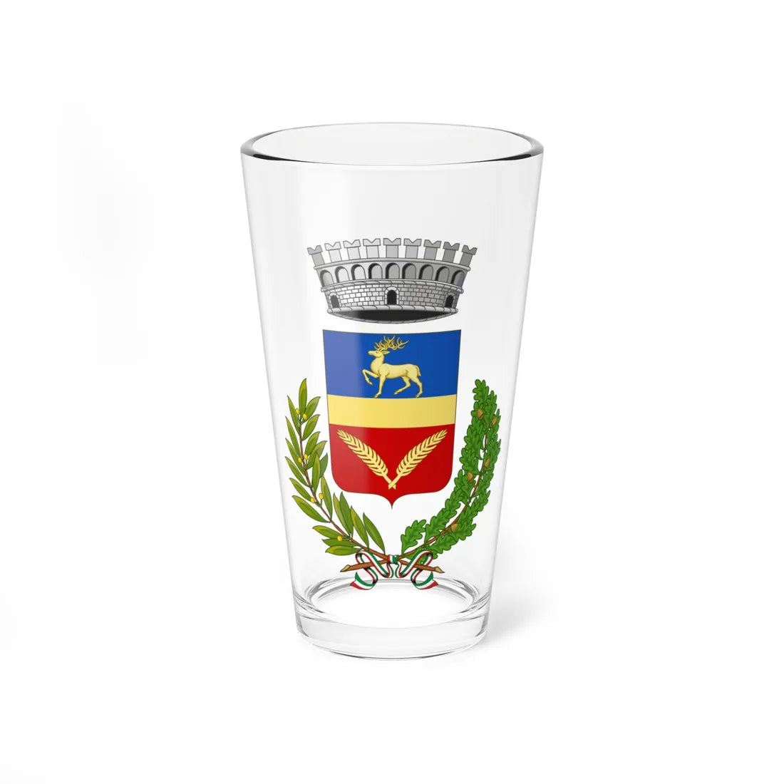Cervo-Stemma (Italy) (Coat of Arms) Pint Glass 16oz 16oz - Go Mug Yourself