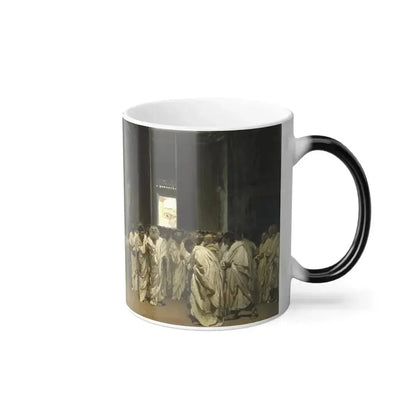 Cesare Maccari (1840-1919) Appio Claudio Cieco accompagnato dai senatori nella Curia - Fresco 1882-1888 -0 - Color Changing Mug 11oz - Go Mug Yourself