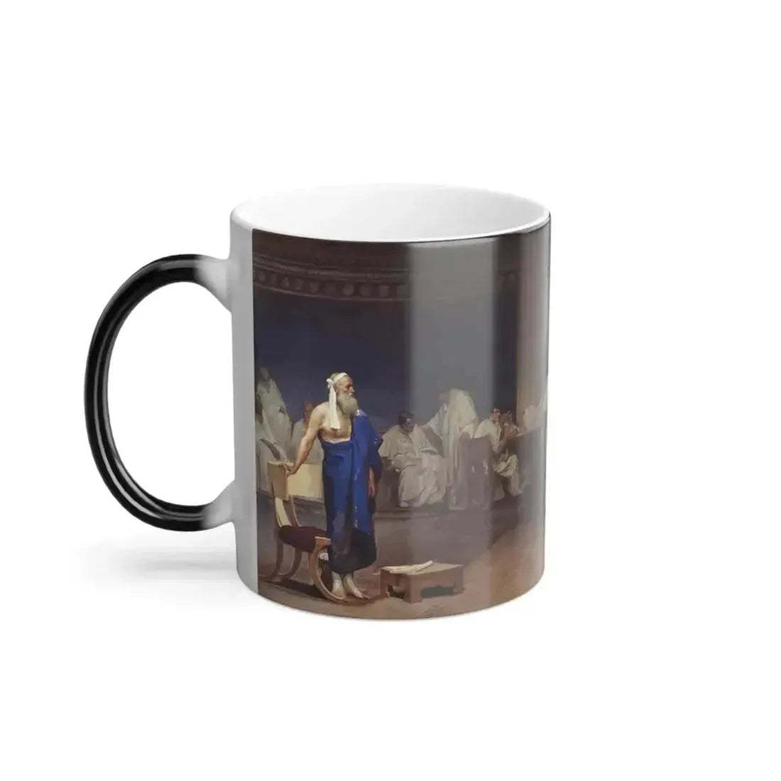 Cesare Maccari (1840-1919) Appio Claudio Cieco accompagnato dai senatori nella Curia - Fresco 1882-1888 -1 - Color Changing Mug 11oz - Go Mug Yourself