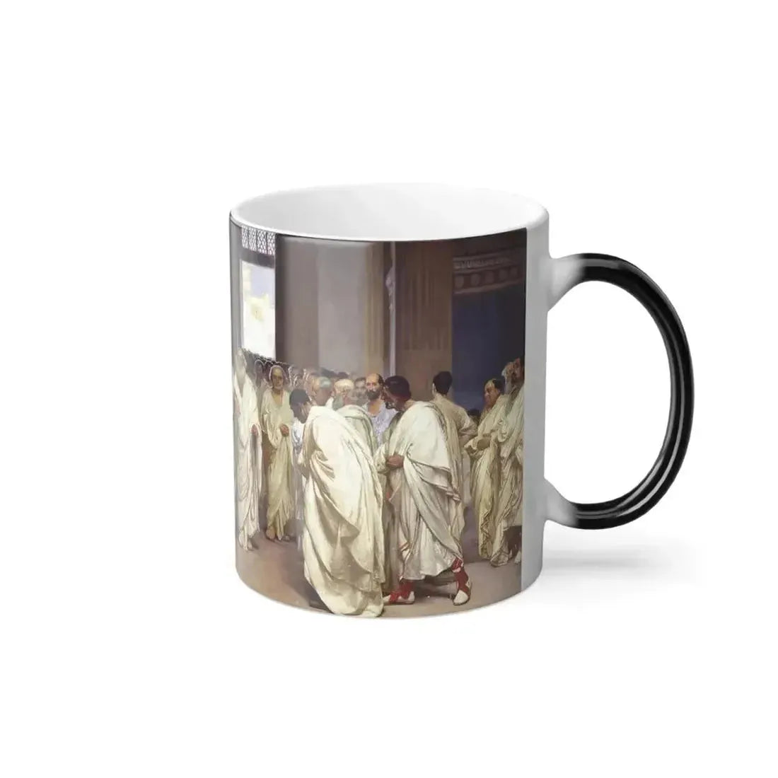 Cesare Maccari (1840-1919) Appio Claudio Cieco accompagnato dai senatori nella Curia - Fresco 1882-1888 -1 - Color Changing Mug 11oz - Go Mug Yourself