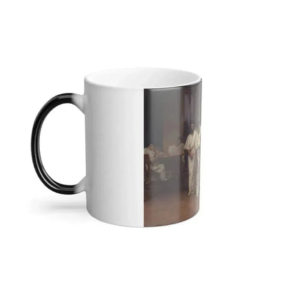 Cesare Maccari (1840-1919) Appio Claudio Cieco accompagnato dai senatori nella Curia - Fresco 1882-1888 -2 - Color Changing Mug 11oz - Go Mug Yourself