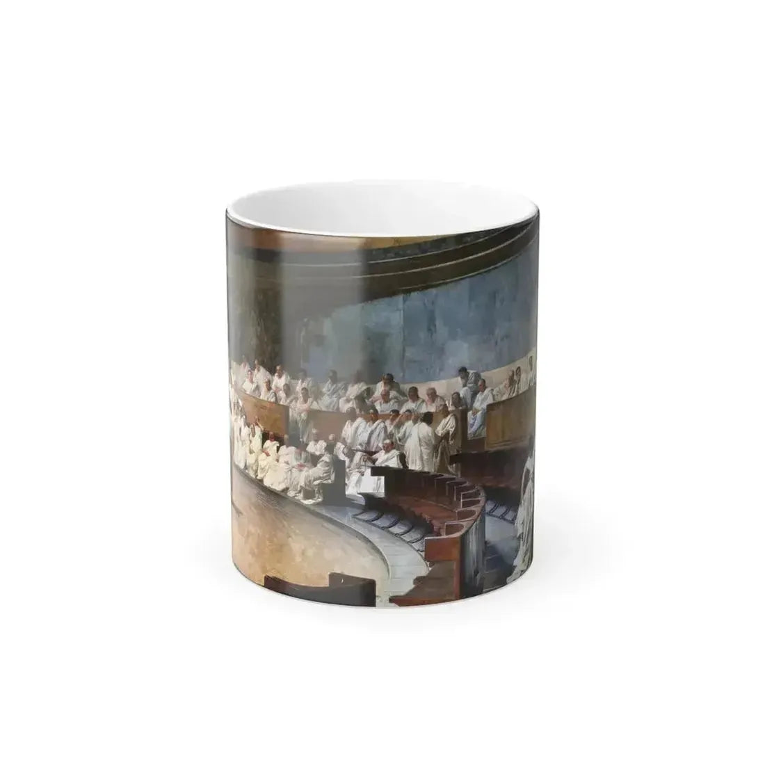 Cesare Maccari (1840-1919) Cicero Denounces Catiline - Fresco 1889 - Color Changing Mug 11oz 11oz - Go Mug Yourself