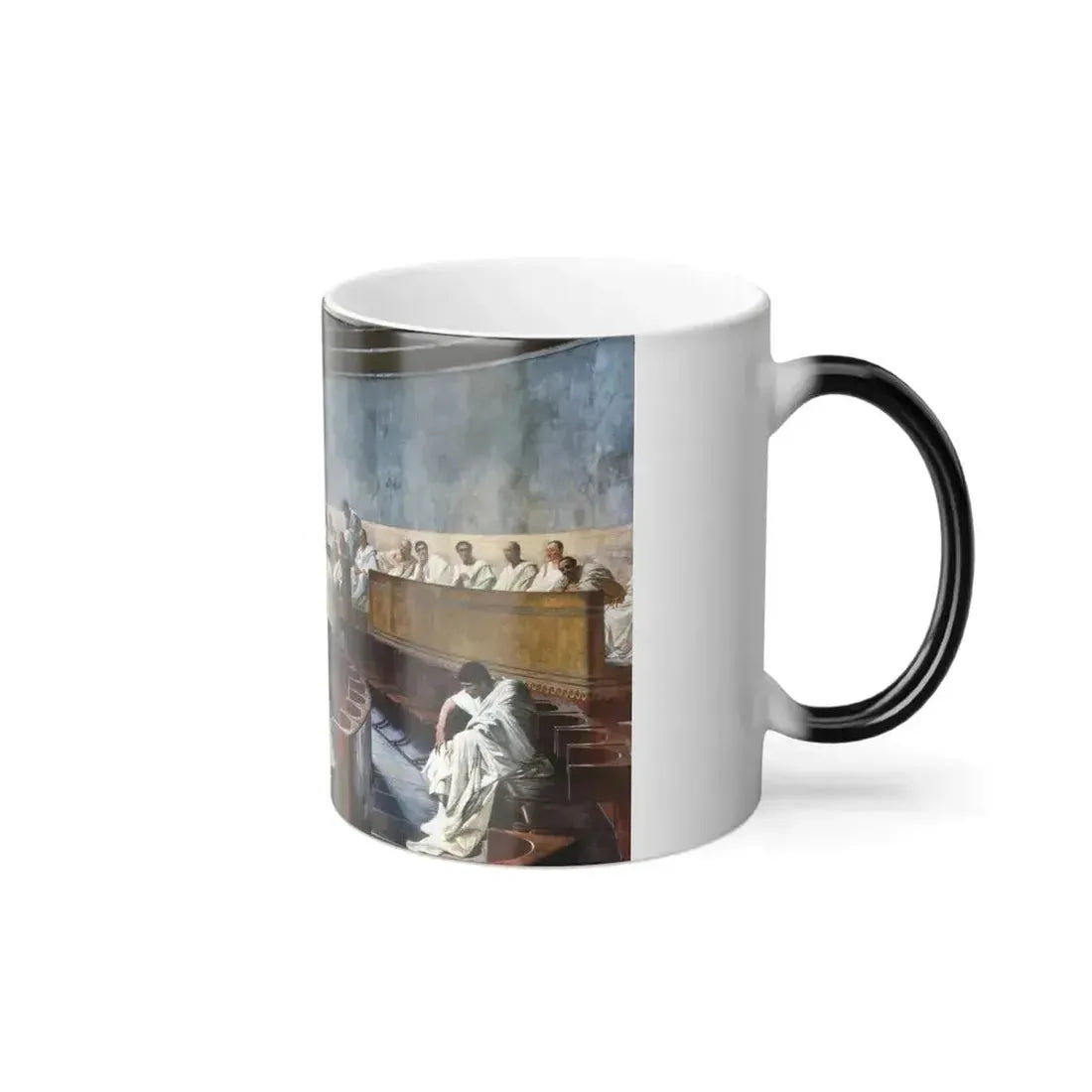 Cesare Maccari (1840-1919) Cicero Denounces Catiline - Fresco 1889 - Color Changing Mug 11oz - Go Mug Yourself