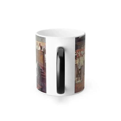Cesare Maccari (1840-1919) Cicero Denounces Catiline - Fresco 1889 (detail) - Color Changing Mug 11oz - Go Mug Yourself