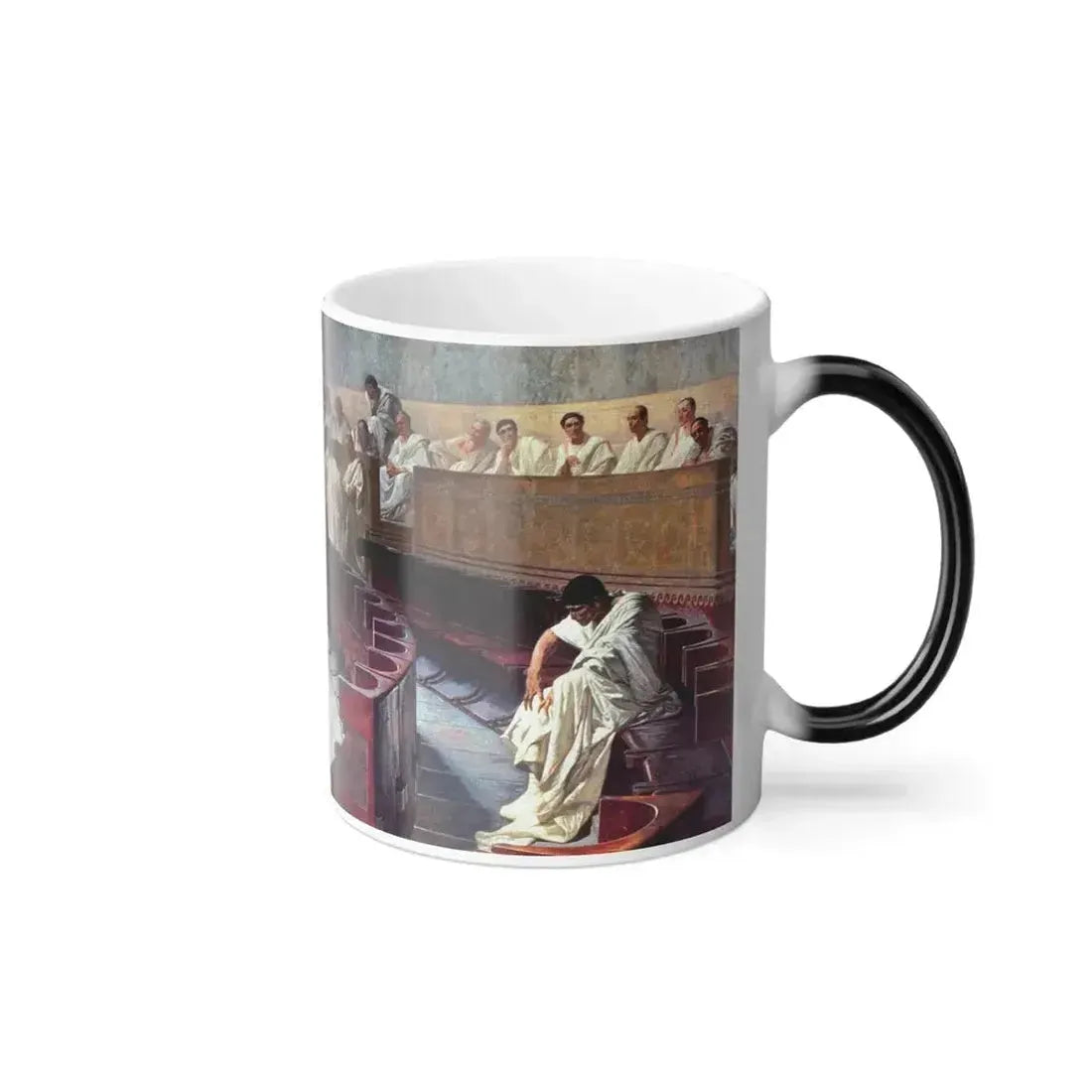 Cesare Maccari (1840-1919) Cicero Denounces Catiline - Fresco 1889 (detail) - Color Changing Mug 11oz - Go Mug Yourself