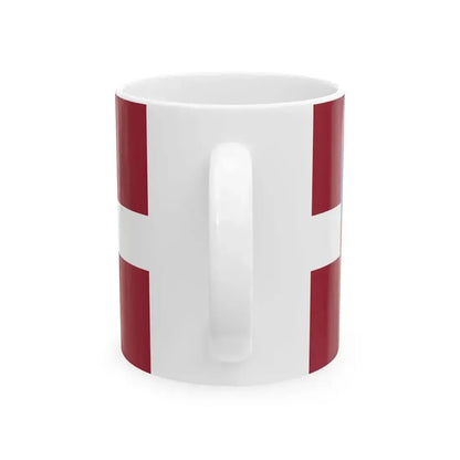 Cesis flag (Latvia) White Coffee Mug - Go Mug Yourself