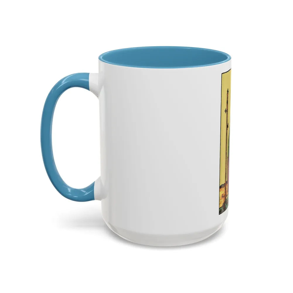 The 3 of Wands (Tarot Card) Accent Coffee Mug-Go Mug Yourself