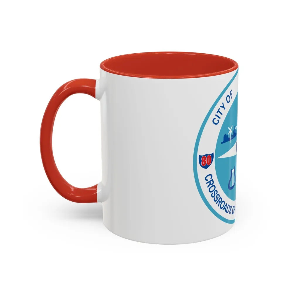 Seal of Joliet Illinois - Accent Coffee Mug-Go Mug Yourself