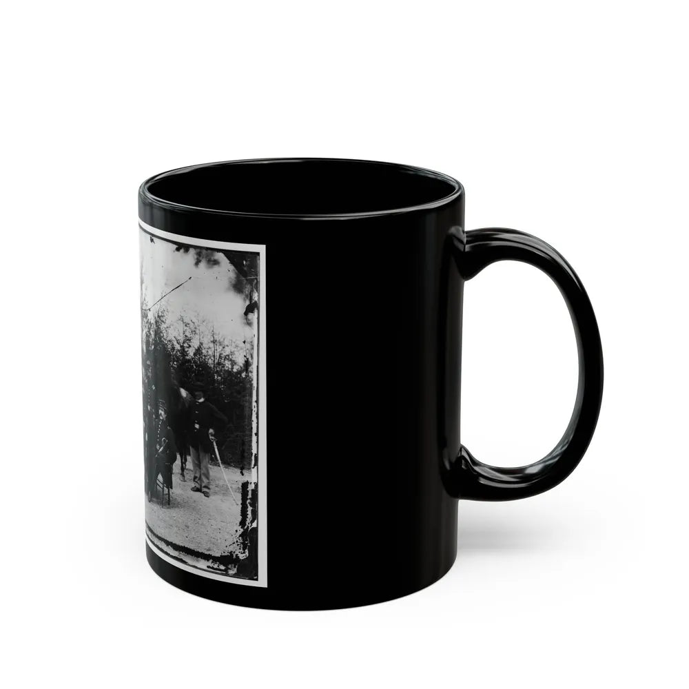 District Of Columbia. Gen. William Gamble And Staff At Camp Stoneman, The Cavalry Depot At Giesborough Point (U.S. Civil War) Black Coffee Mug-Go Mug Yourself