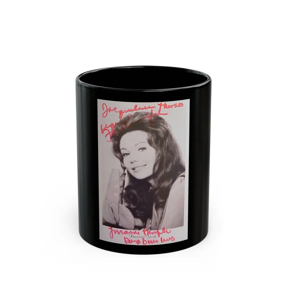 Francine York #17 (Vintage Female Icon) Black Coffee Mug-11oz-Go Mug Yourself