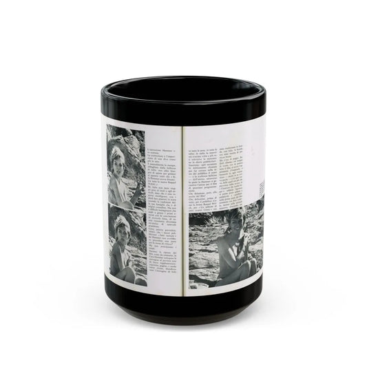 Julie Ege #214 (Vintage Female Icon) Black Coffee Mug-15oz-Go Mug Yourself