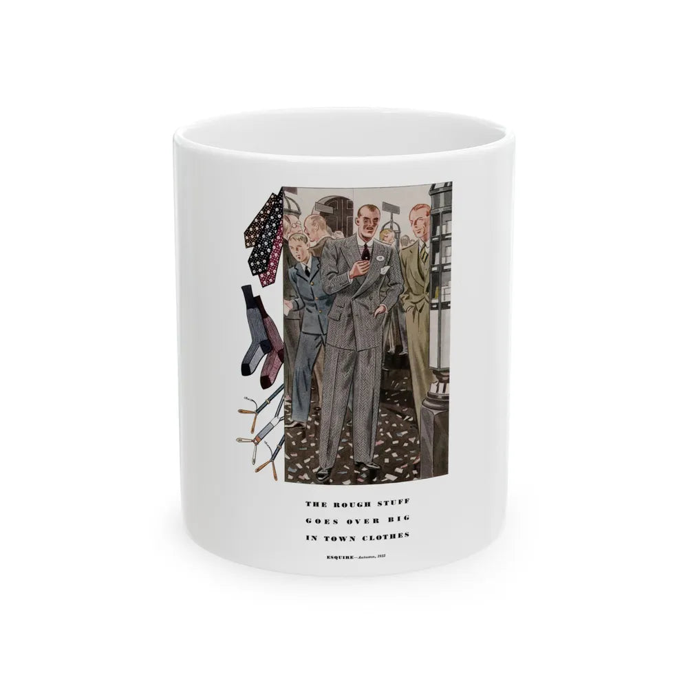 Esquire Fashion Illustration, Autumn 1933 (10) - White Coffee Mug-11oz-Go Mug Yourself