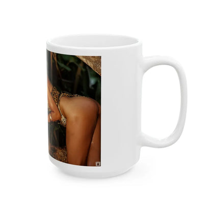 Barbara Carrera #86 (Vintage Female Icon) White Coffee Mug-Go Mug Yourself