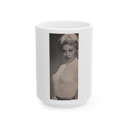 Kim Novak #174 - Scanned Mag. 66 Photos (Vintage Female Icon) White Coffee Mug-15oz-Go Mug Yourself