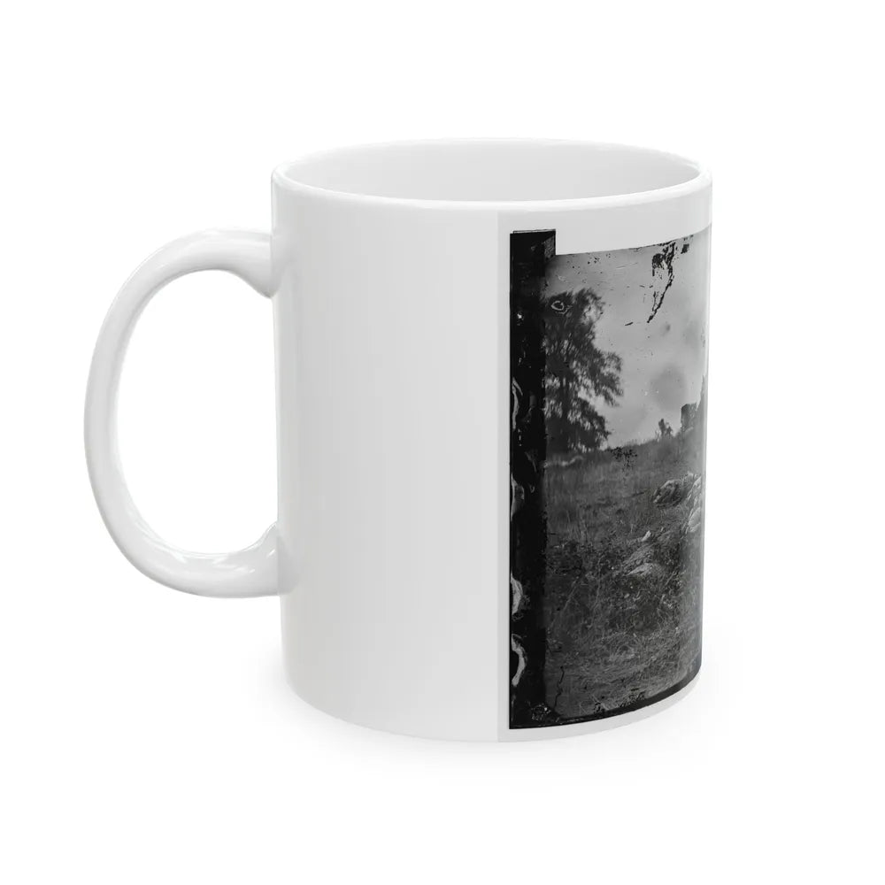 Gettysburg, Pa. Confederate Dead At The Edge Of The Rose Woods, July 5, 1863 (U.S. Civil War) White Coffee Mug-Go Mug Yourself