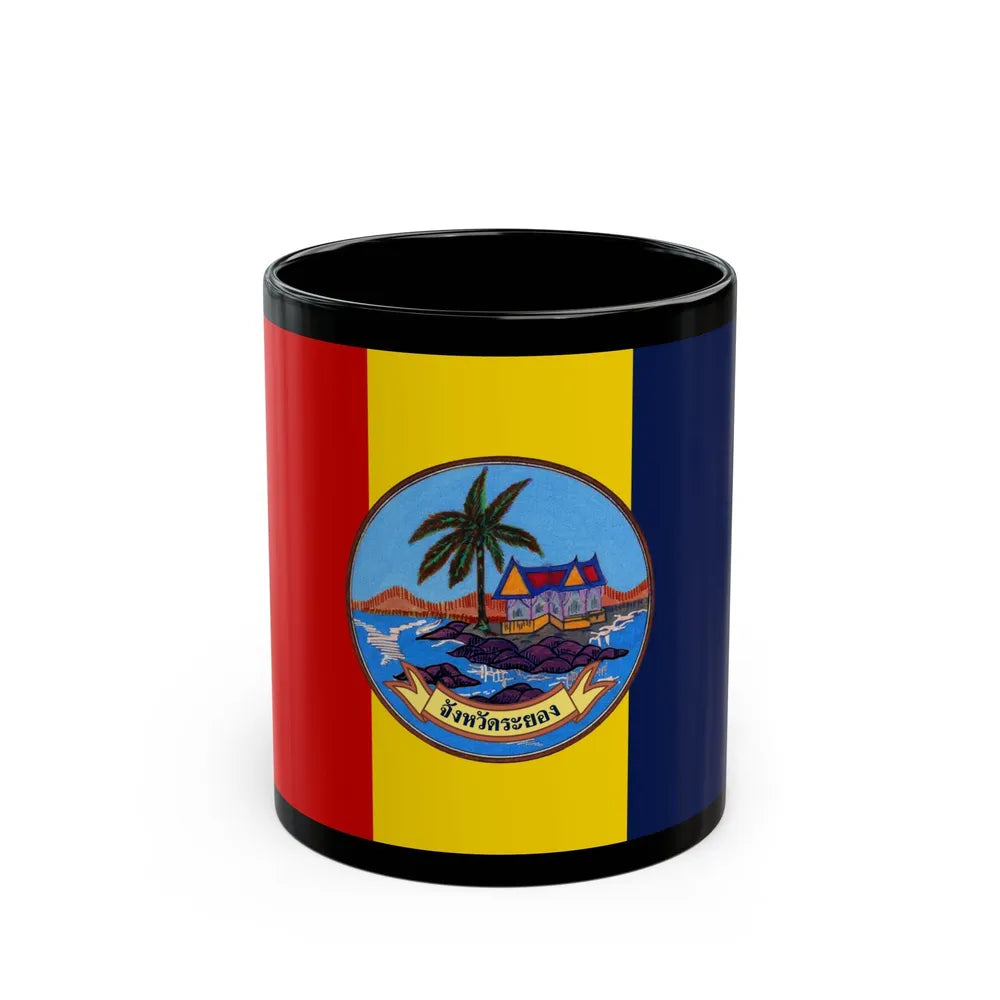 Flag of Rayong Province Thailand - Black Coffee Mug-11oz-Go Mug Yourself