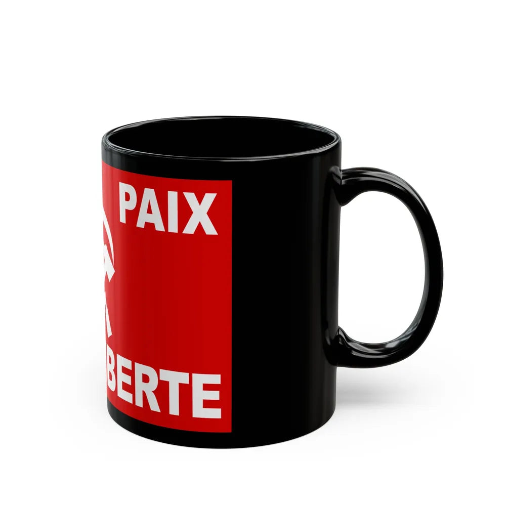 Flag of Algerian Communist Party - Black Coffee Mug-Go Mug Yourself