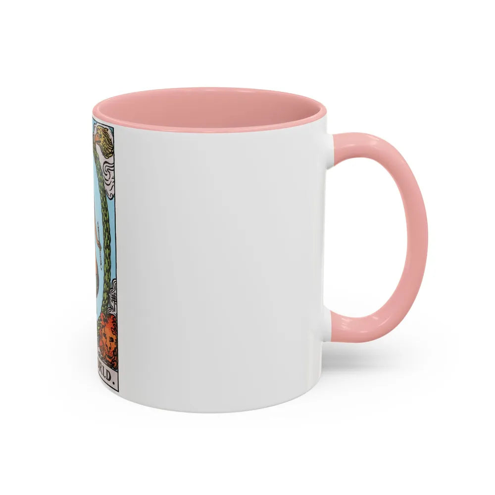 The World (Tarot Card) Accent Coffee Mug-Go Mug Yourself