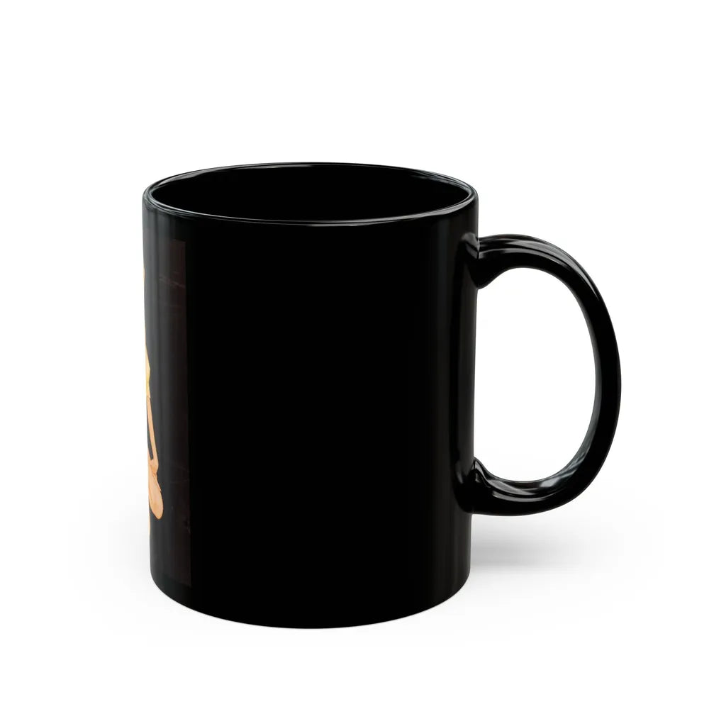 Blonde Pin-Up - Black Coffee Mug-Go Mug Yourself