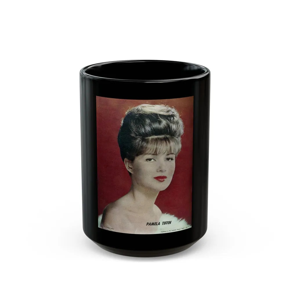 Pamela Tiffin #132 - Mag. Page (Vintage Female Icon) Black Coffee Mug-15oz-Go Mug Yourself