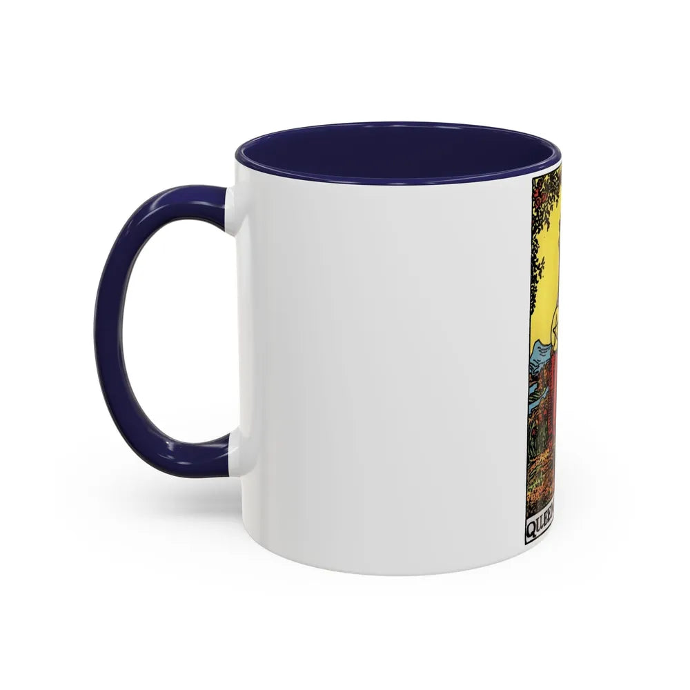 The Queen of Pentacles (Tarot Card) Accent Coffee Mug-Go Mug Yourself