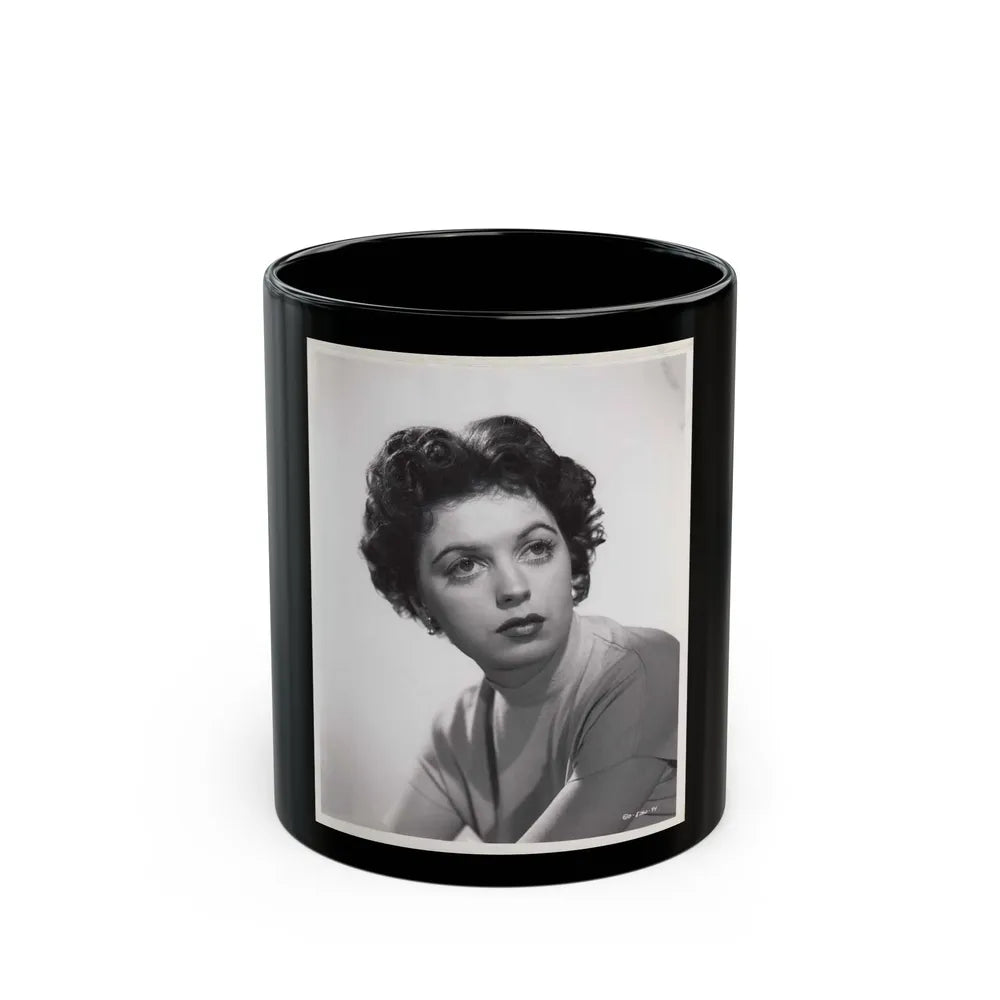 Faith Domergue #150 (Vintage Female Icon) Black Coffee Mug-11oz-Go Mug Yourself