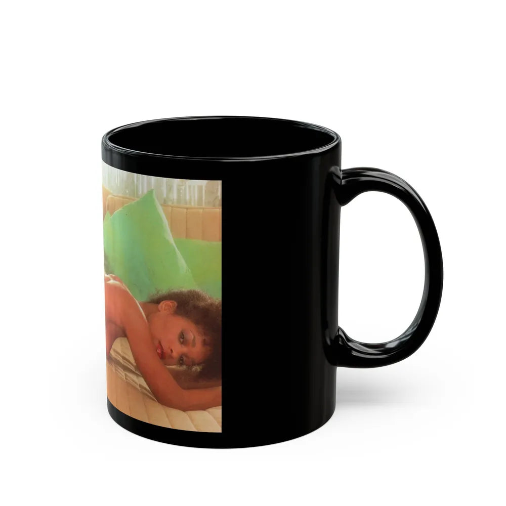 Ola Ray #113 (Vintage Female Icon) Black Coffee Mug-Go Mug Yourself