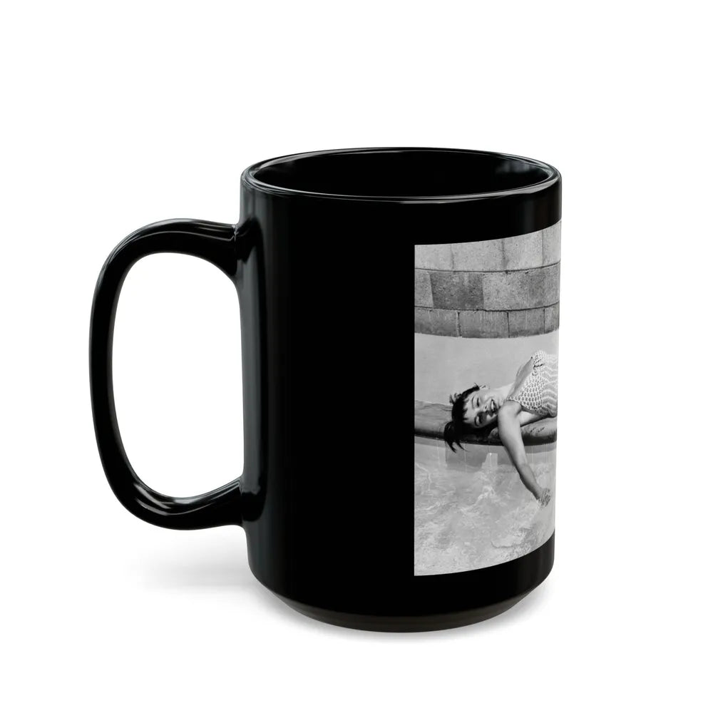 Janet Munro #10 (Vintage Female Icon) Black Coffee Mug-Go Mug Yourself