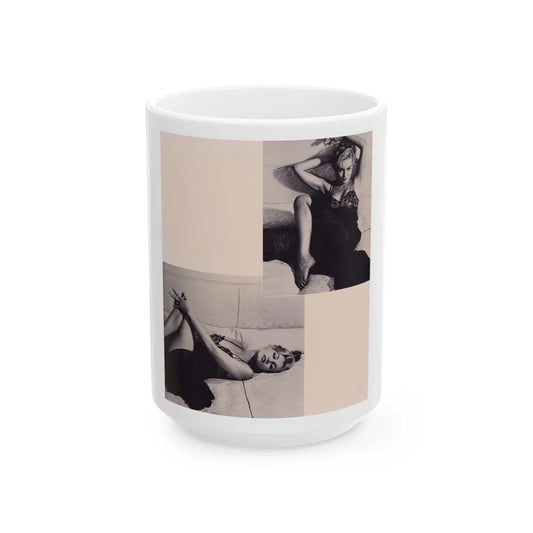 Julie Newmar #264 (Vintage Female Icon) White Coffee Mug-15oz-Go Mug Yourself