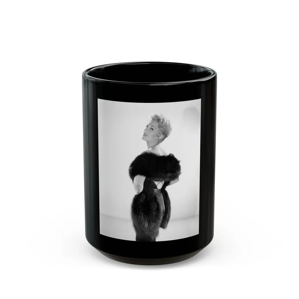 Kim Novak #252 (Vintage Female Icon) Black Coffee Mug-15oz-Go Mug Yourself