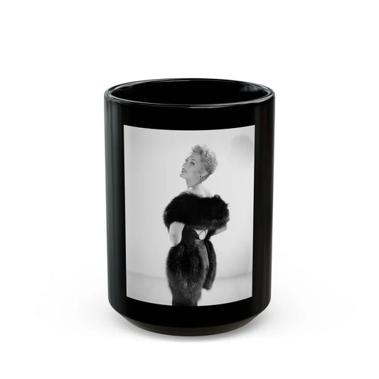 Kim Novak #252 (Vintage Female Icon) Black Coffee Mug-15oz-Go Mug Yourself