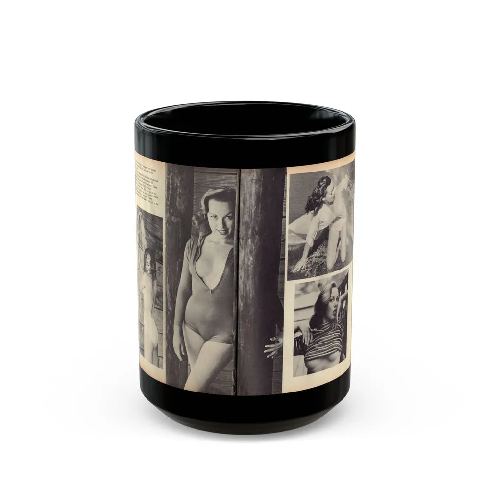 Dawn Richard #102 - [Pages 30 & 31] Including Pages 2 & 3 of 5 with, 4 B&W Photos+Contuned Article from ADVENTURE Dec. '60 Mag. (Vintage Female Icon) Black Coffee Mug-15oz-Go Mug Yourself